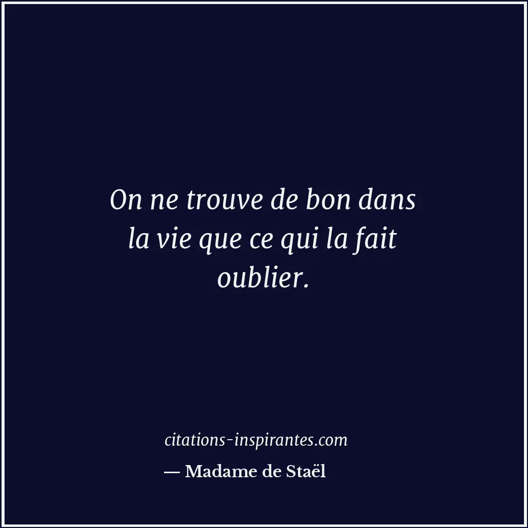 Citation de Madame de Staël