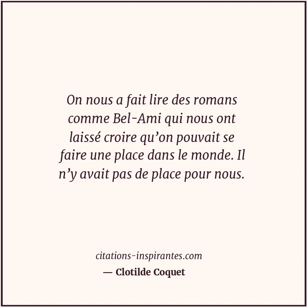 Citation de Clotilde Coquet