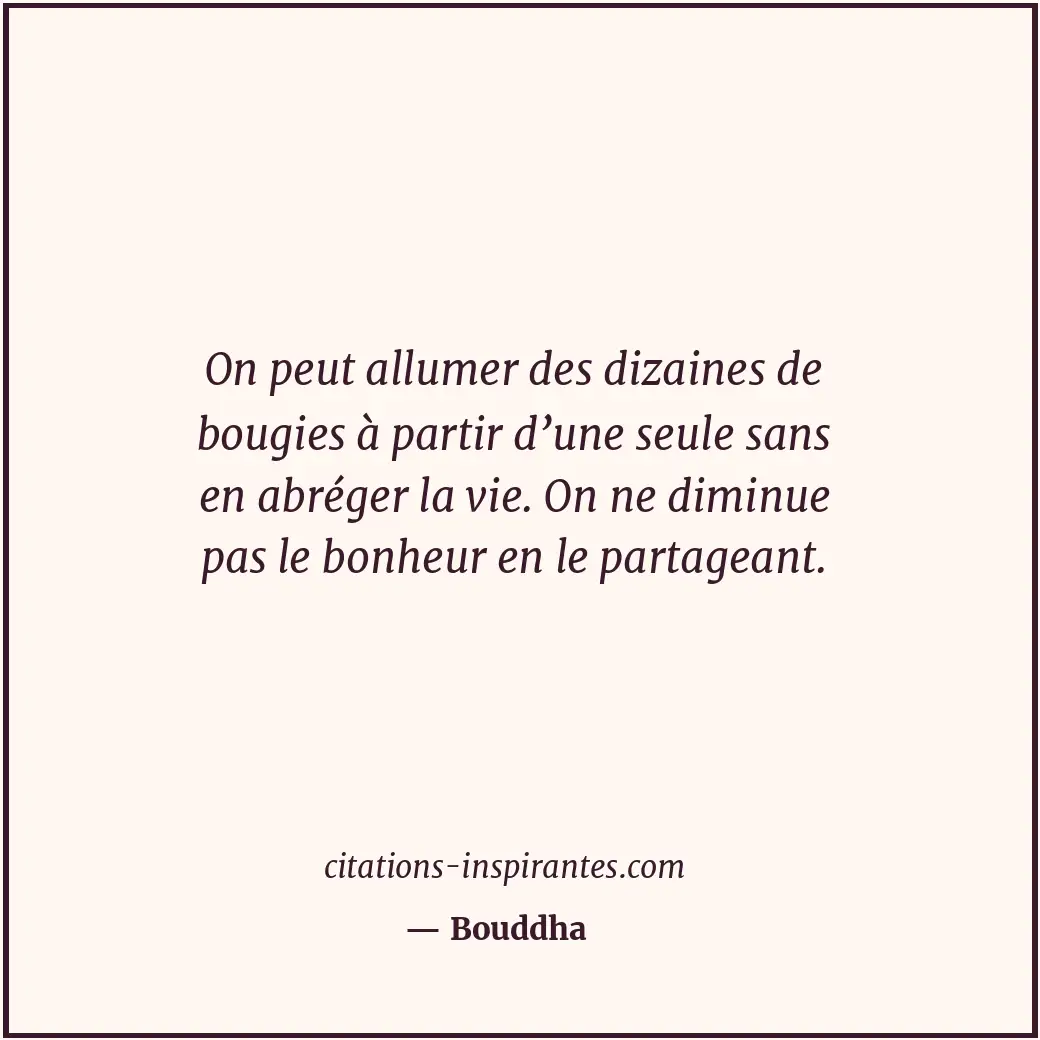 Citation de Bouddha