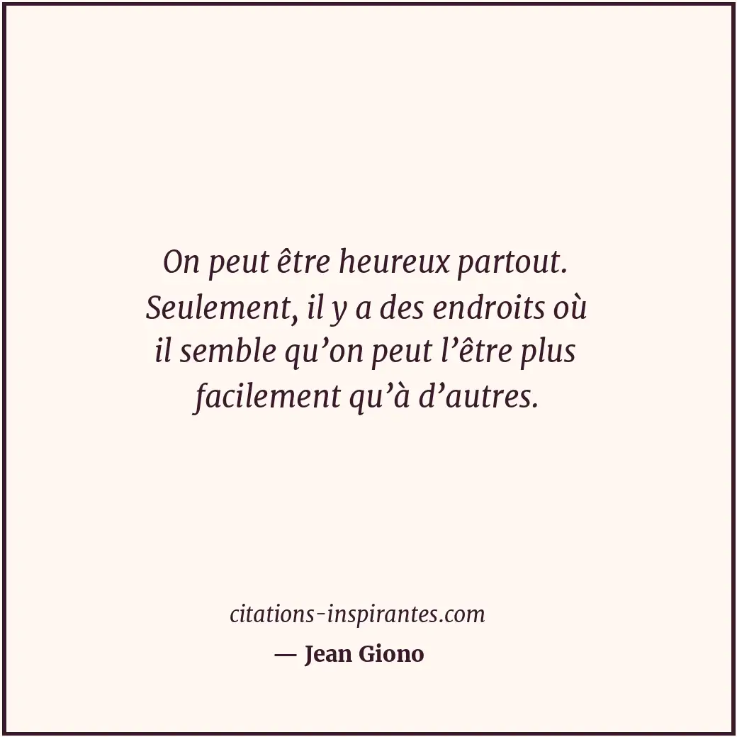 Citation de Jean Giono