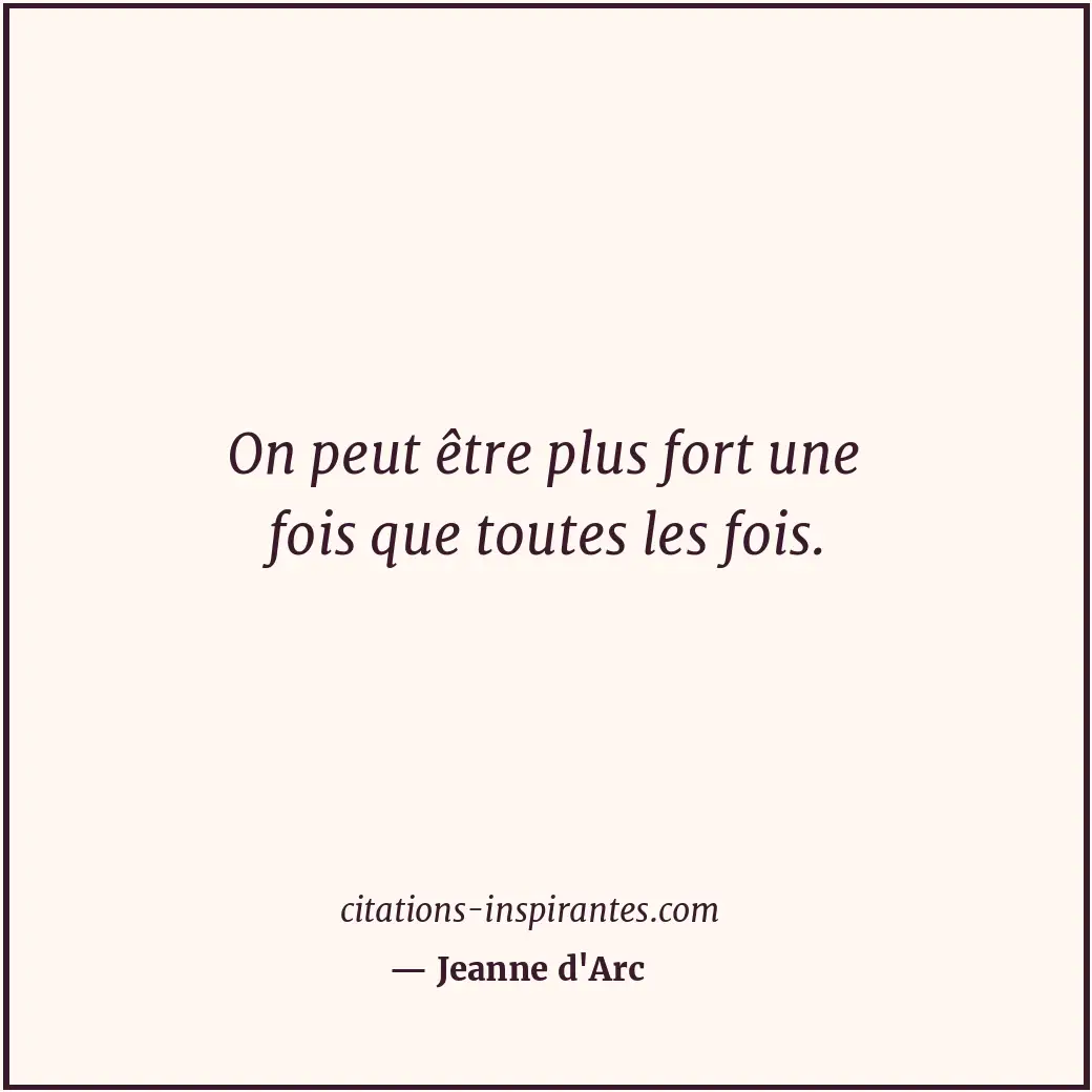 Citation de Jeanne d'Arc