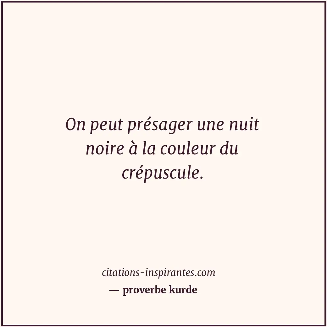 Citation de proverbe kurde