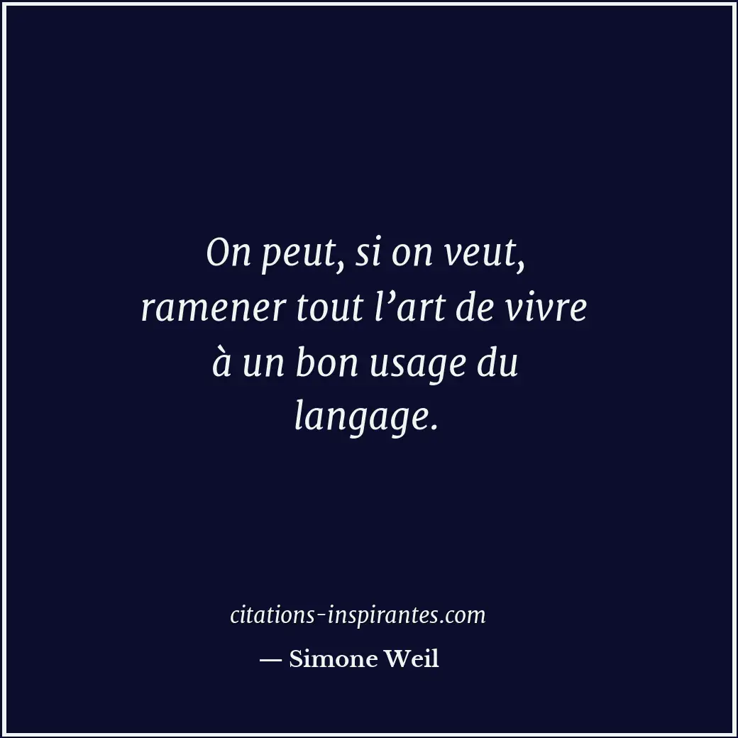 Citation de Simone Weil