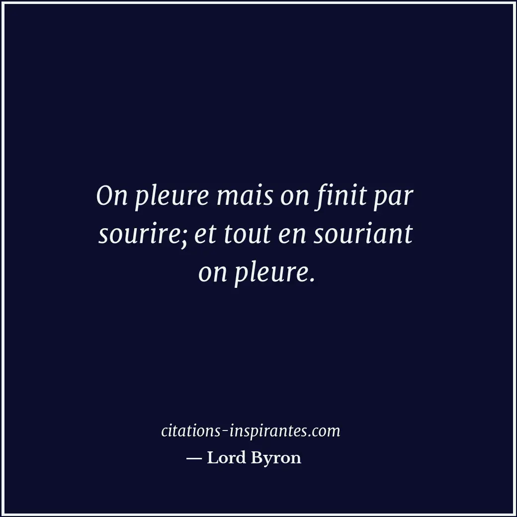 Citation de Lord Byron
