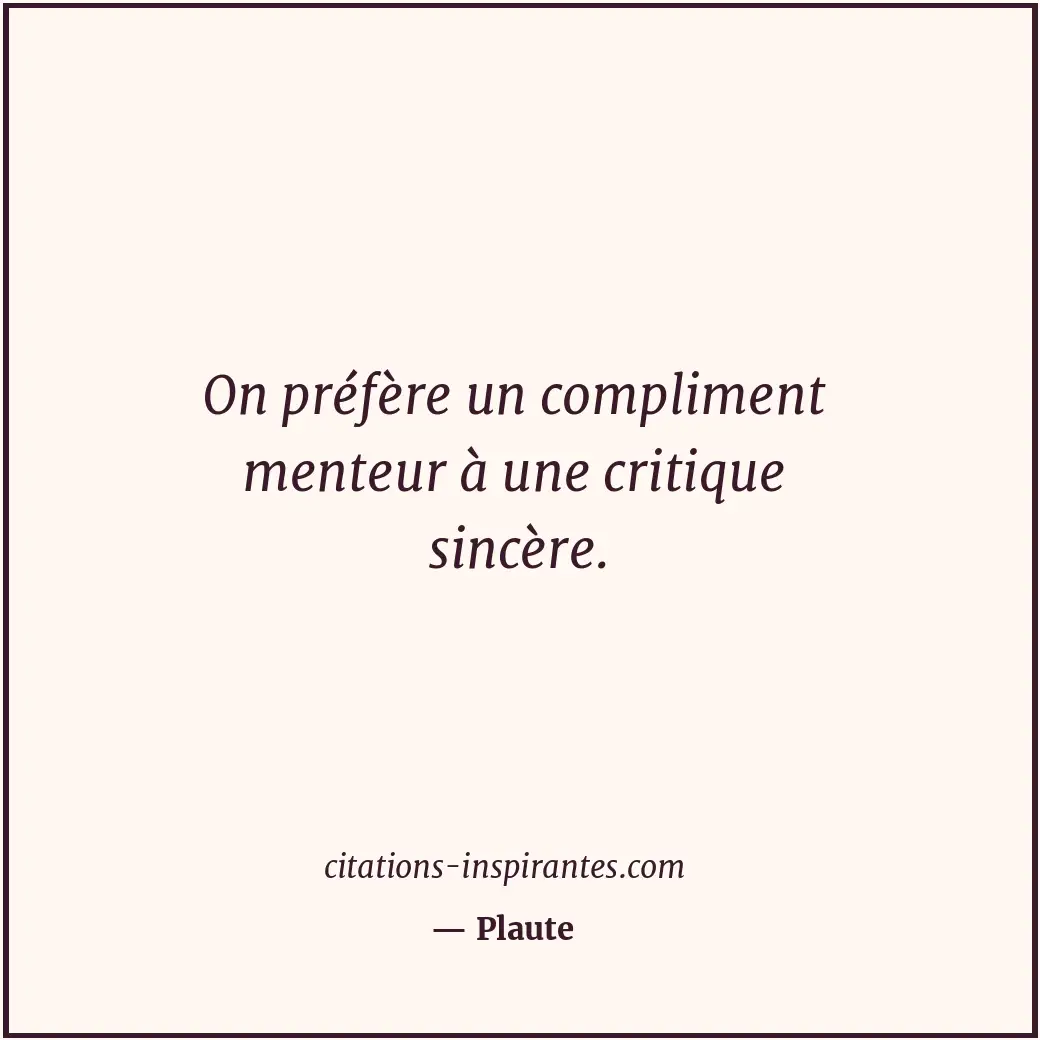 Citation de Plaute