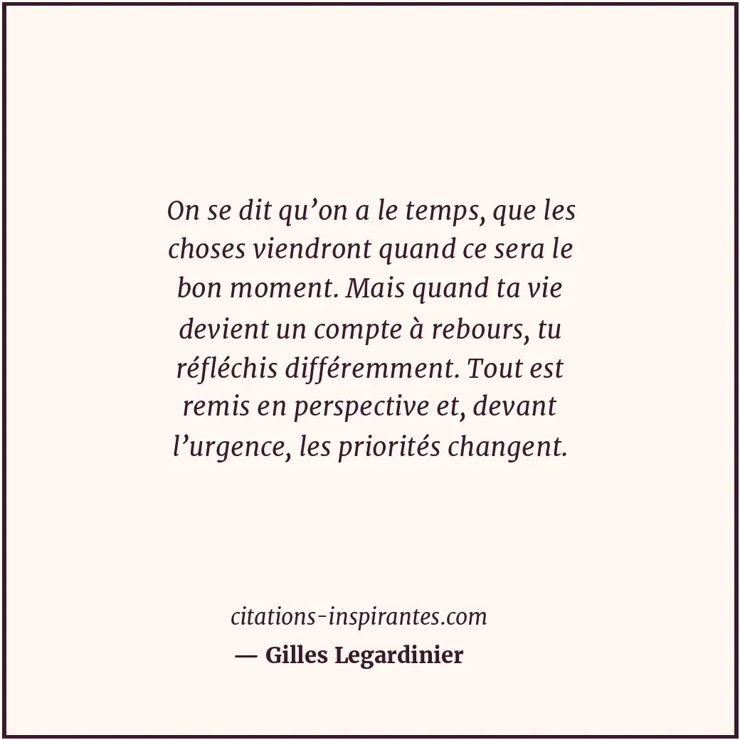 Citation de Gilles Legardinier