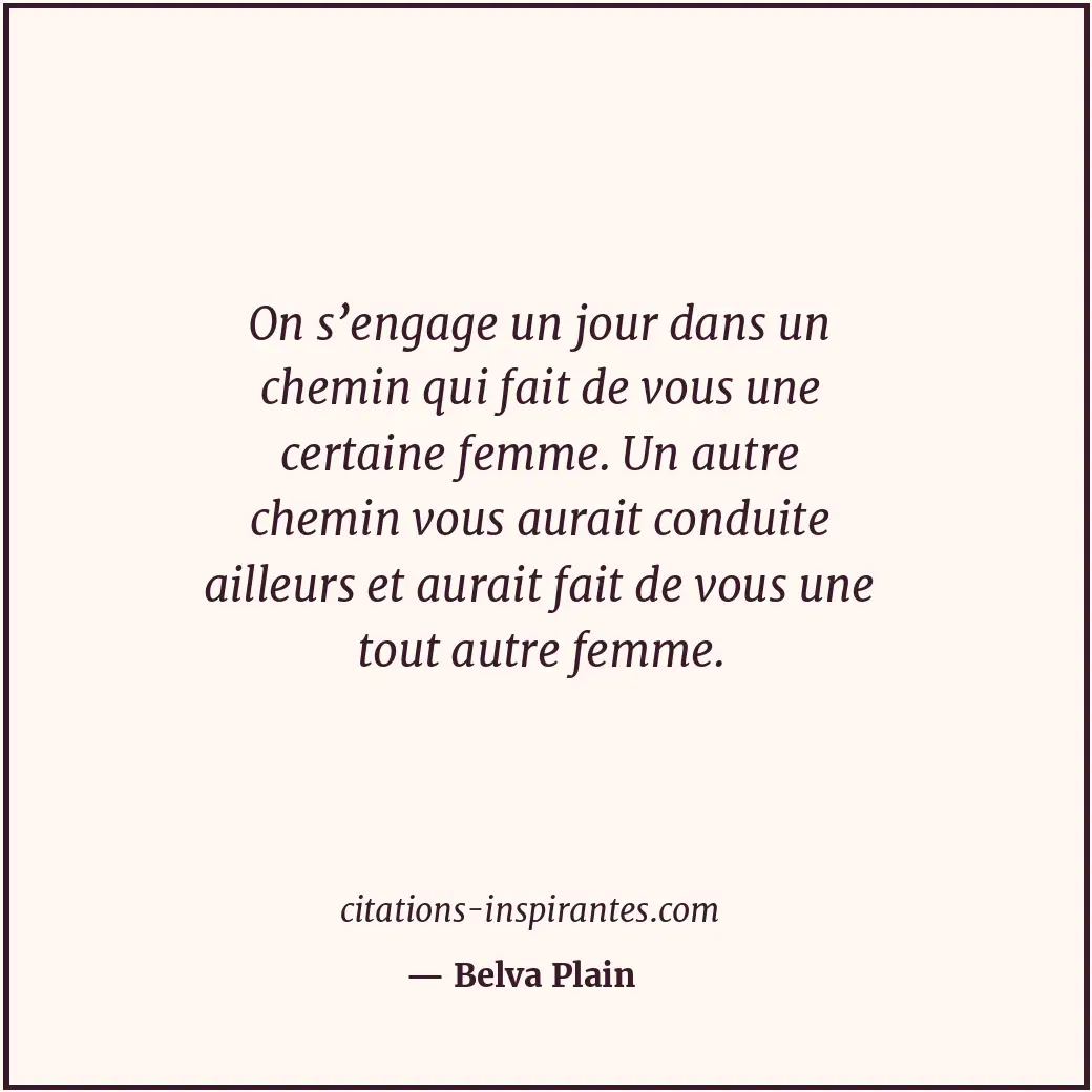 Citation de Belva Plain