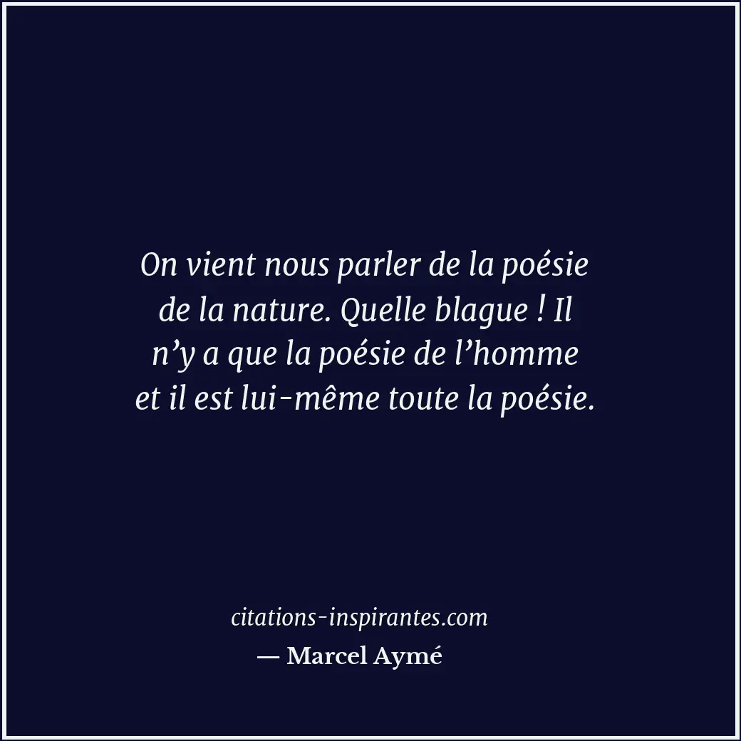 Citation de Marcel Aymé