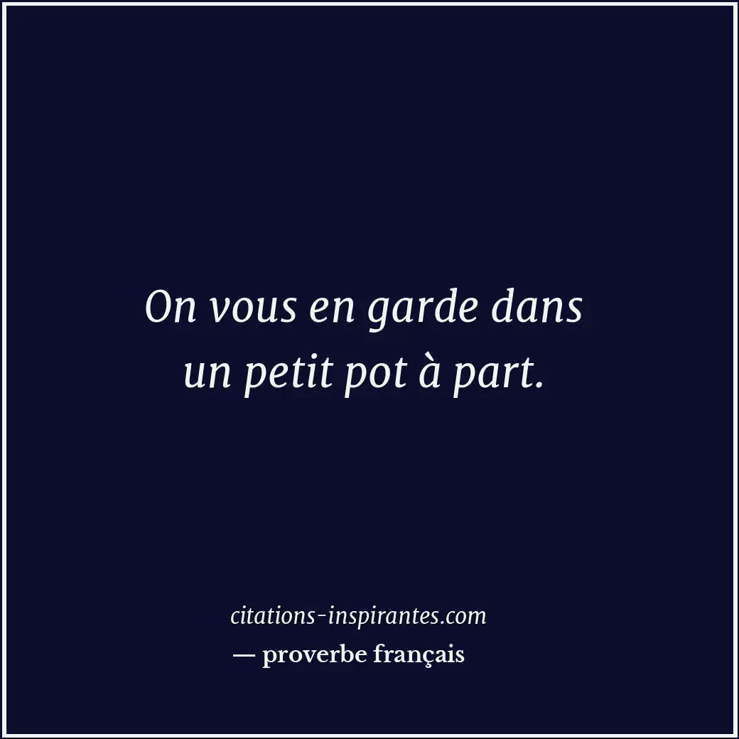 Citation de proverbe français