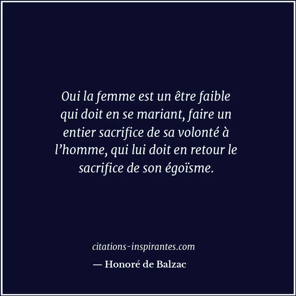 Citation de Honoré de Balzac