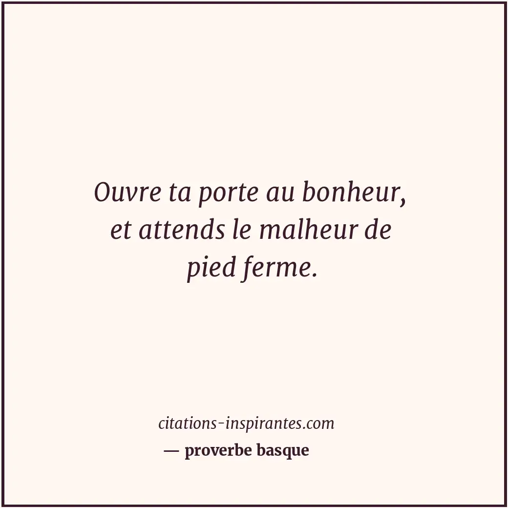 Citation de proverbe basque