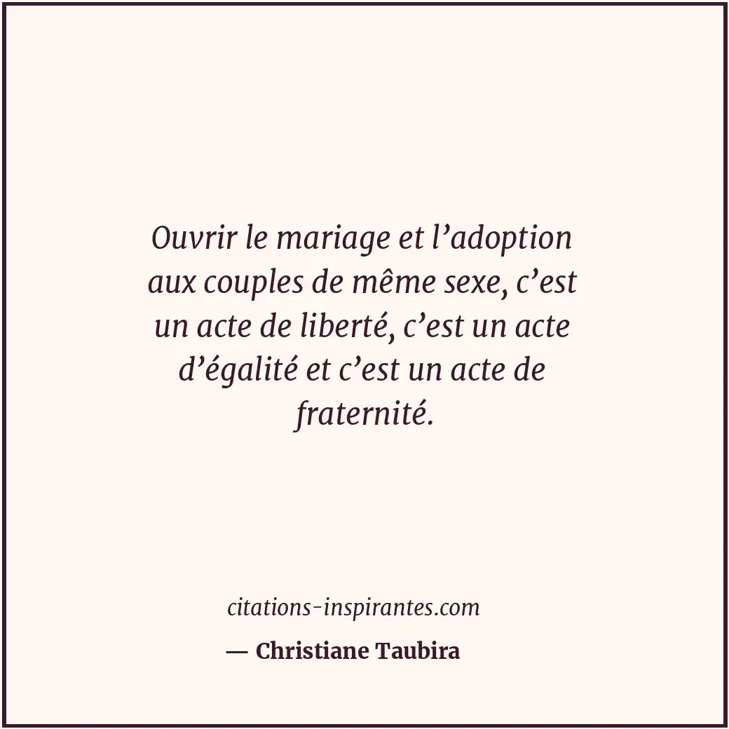 Citation de Christiane Taubira
