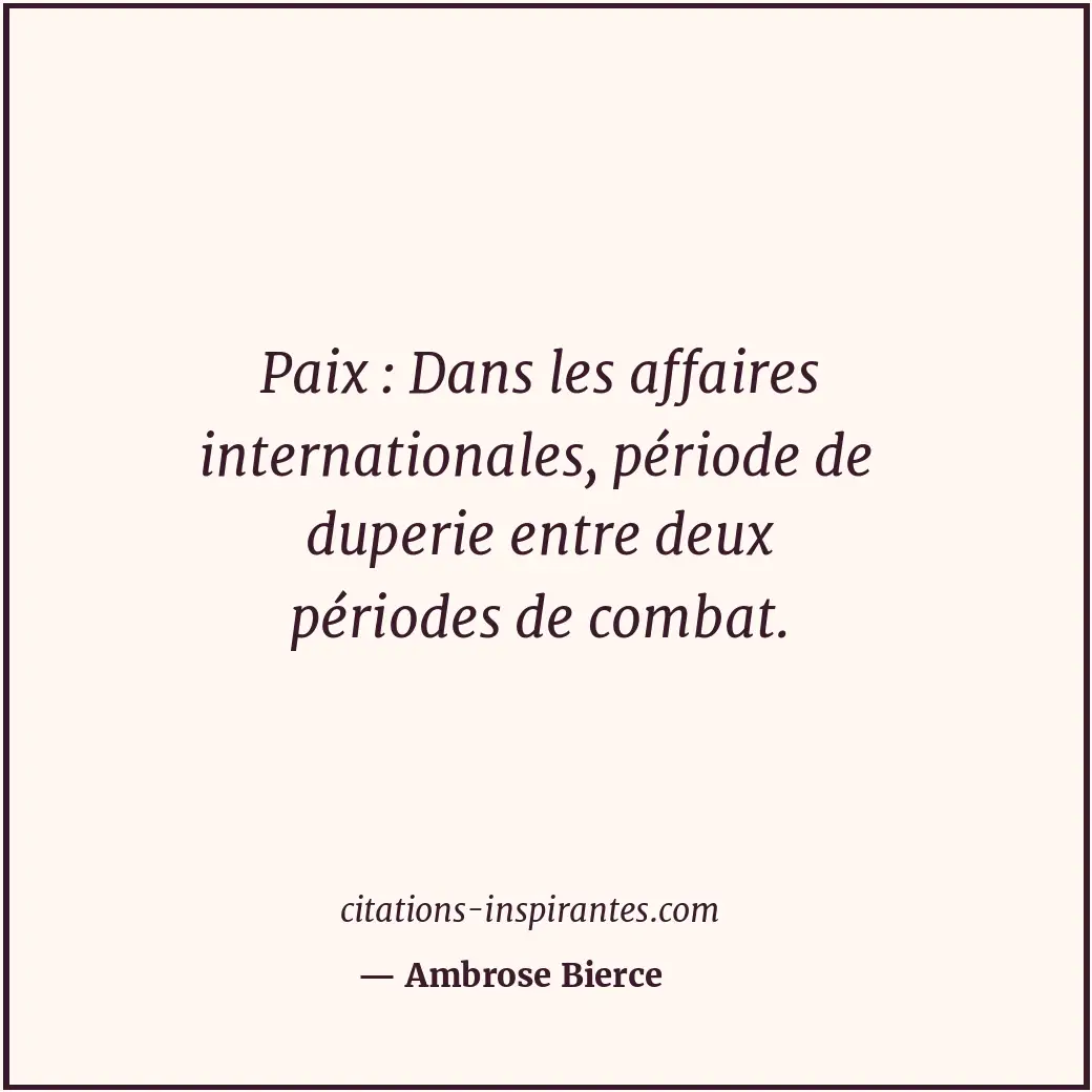 Citation de Ambrose Bierce