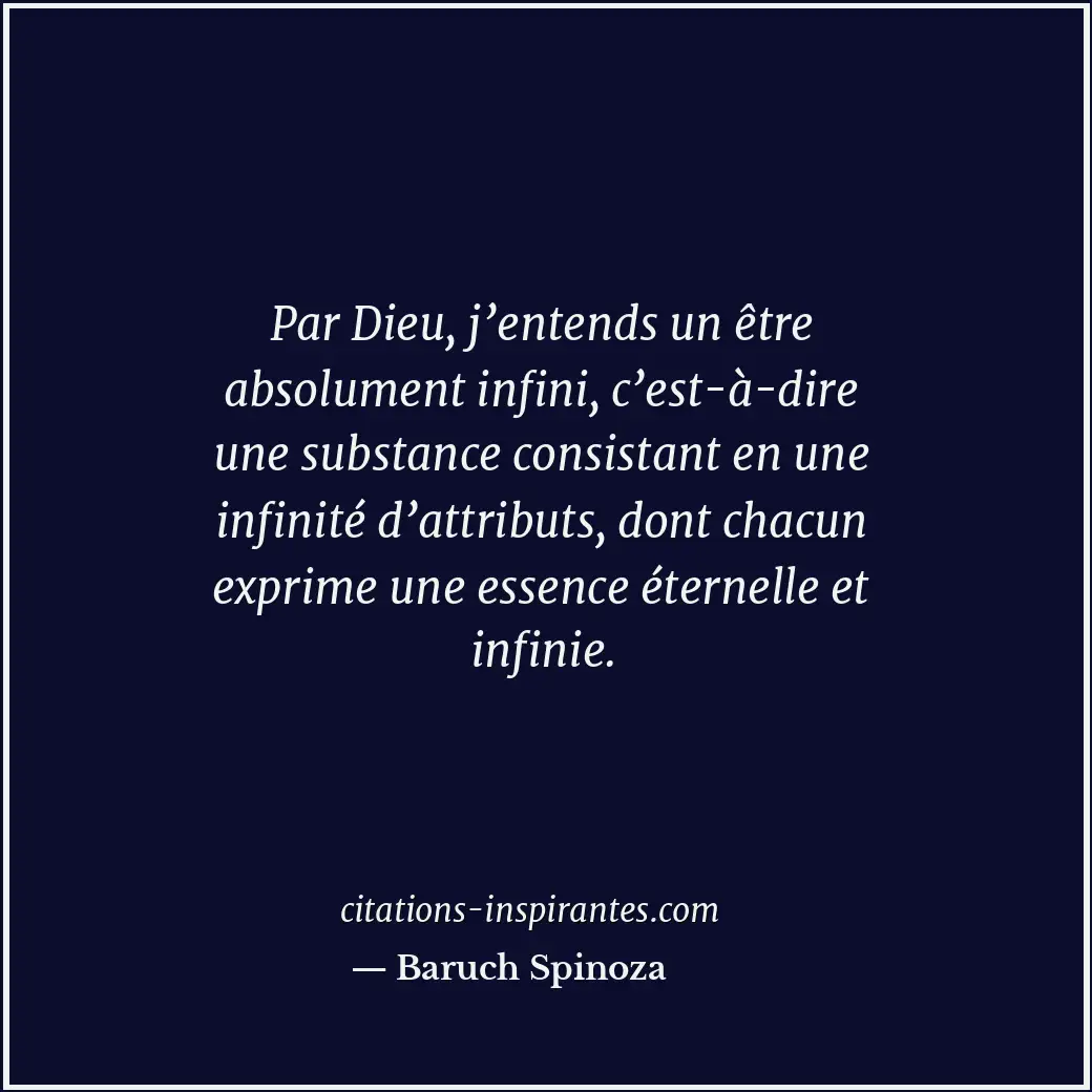 Citation de Baruch Spinoza