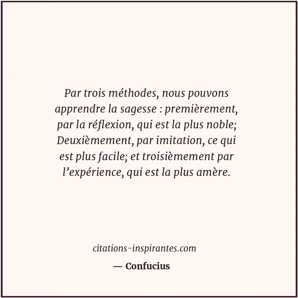 Citation de Confucius