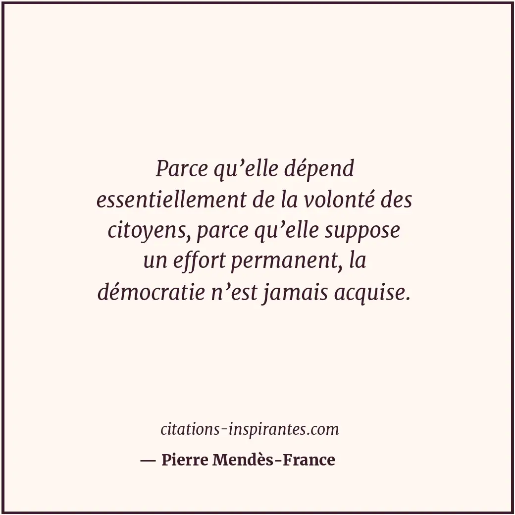 Citation de Pierre Mendès-France