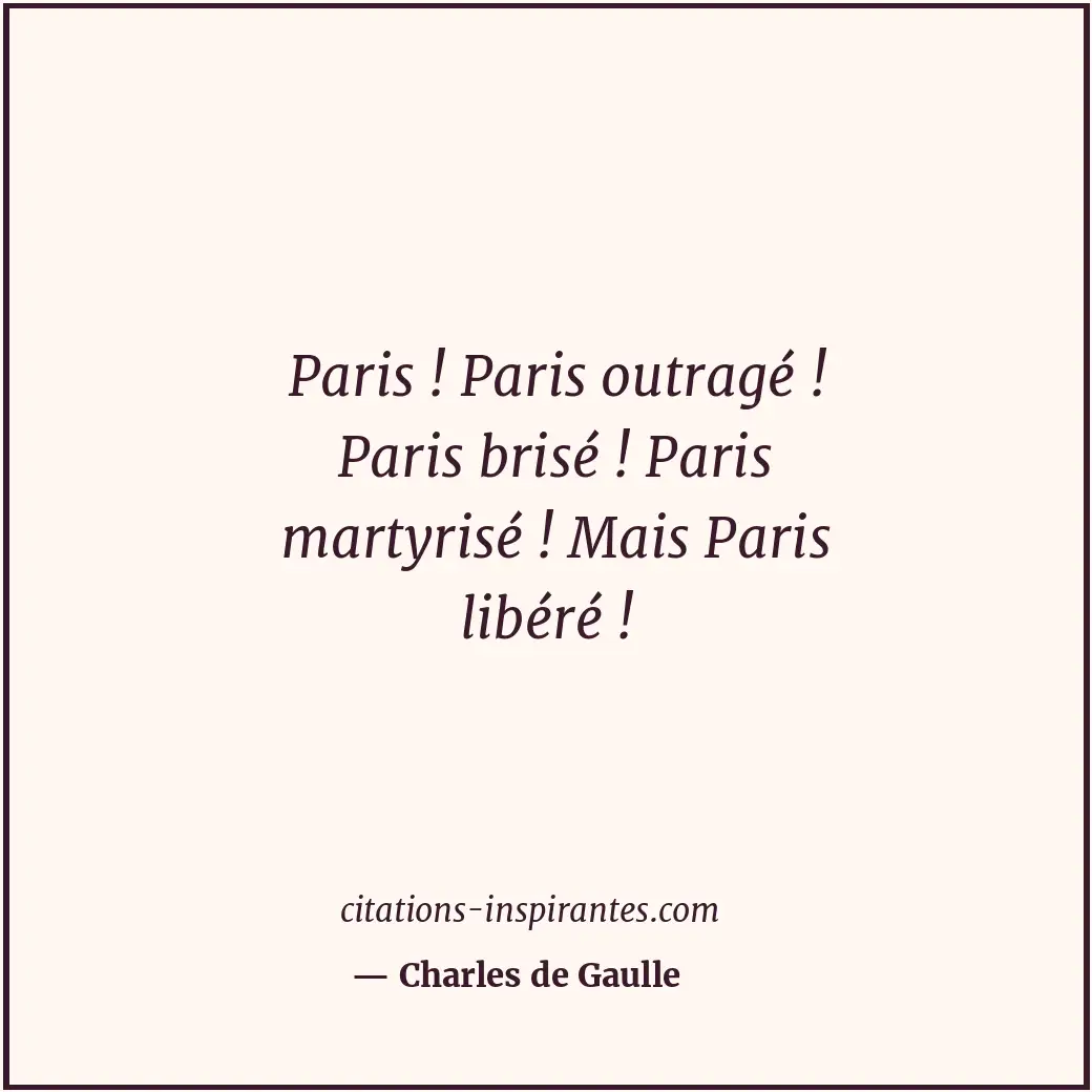 Citation de Charles de Gaulle