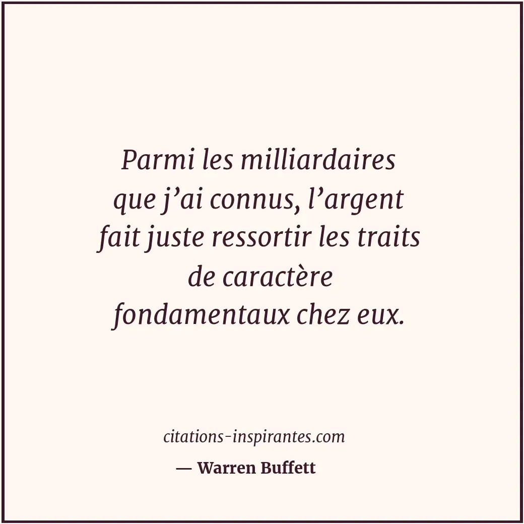 Citation de Warren Buffett