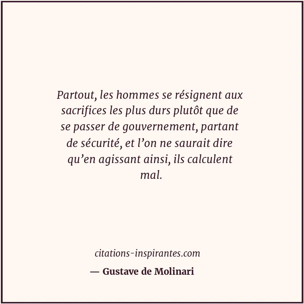 Citation de Gustave de Molinari