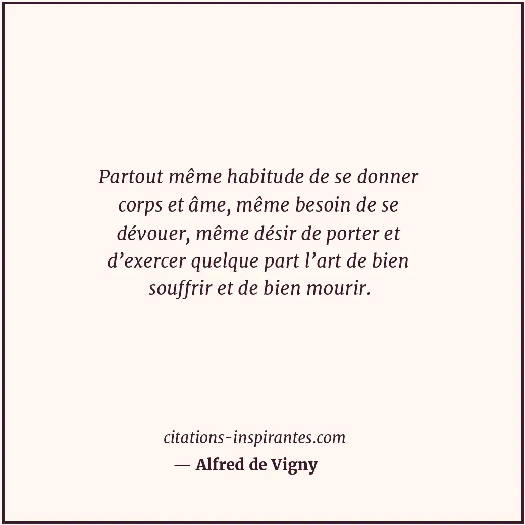 Citation de Alfred de Vigny
