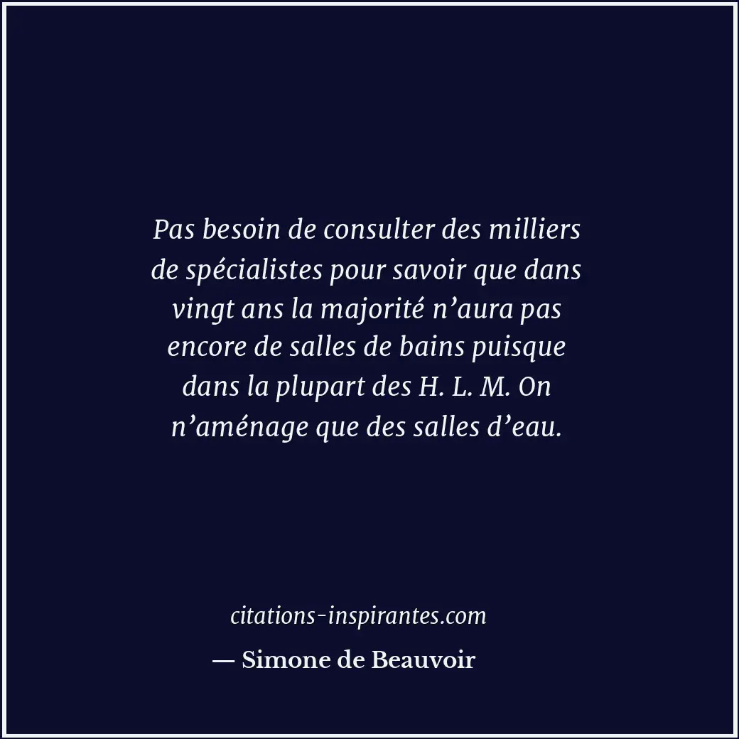 Citation de Simone de Beauvoir