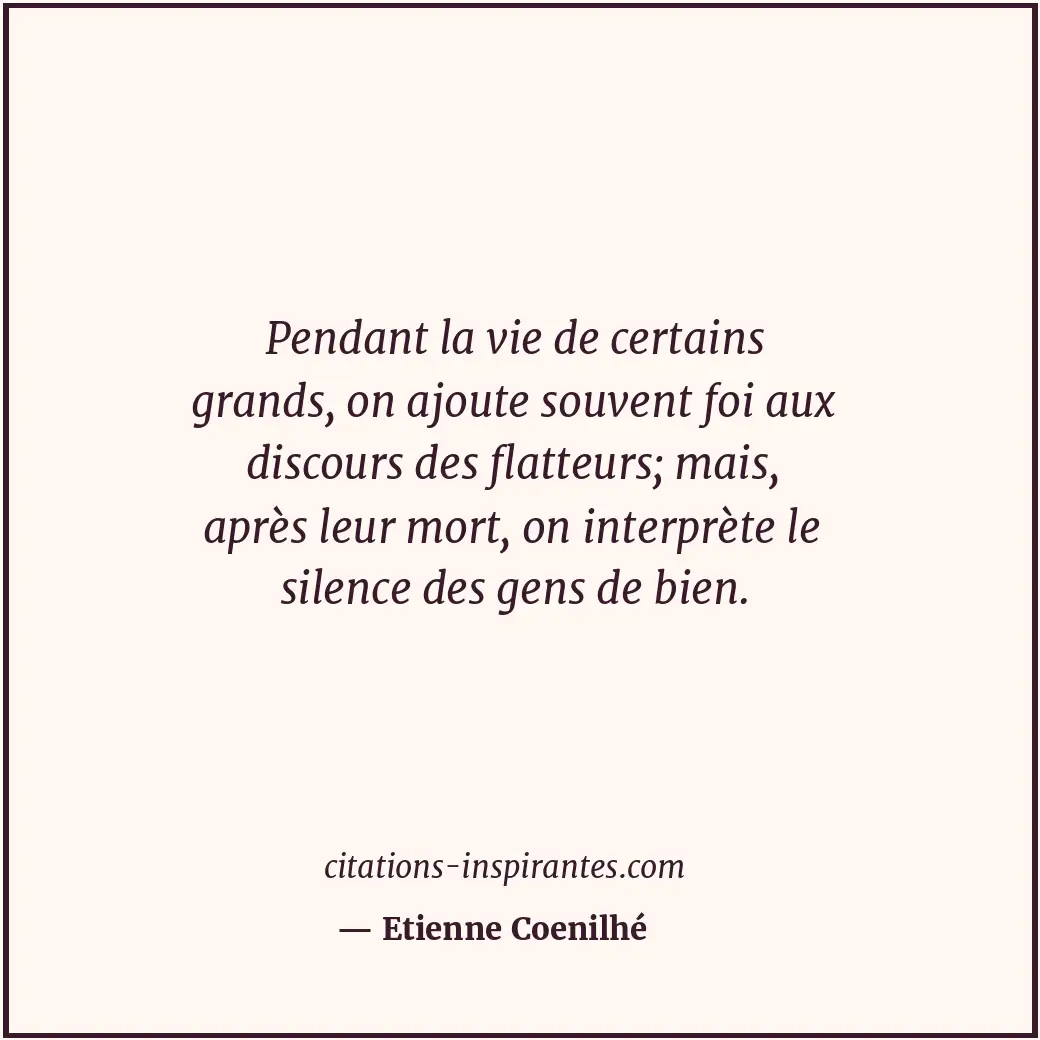 Citation de Etienne Coenilhé