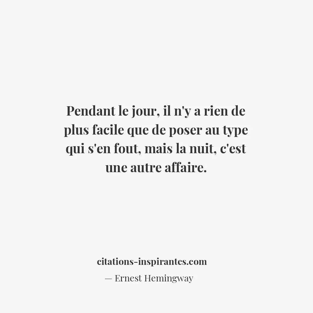 Citation de Ernest Hemingway