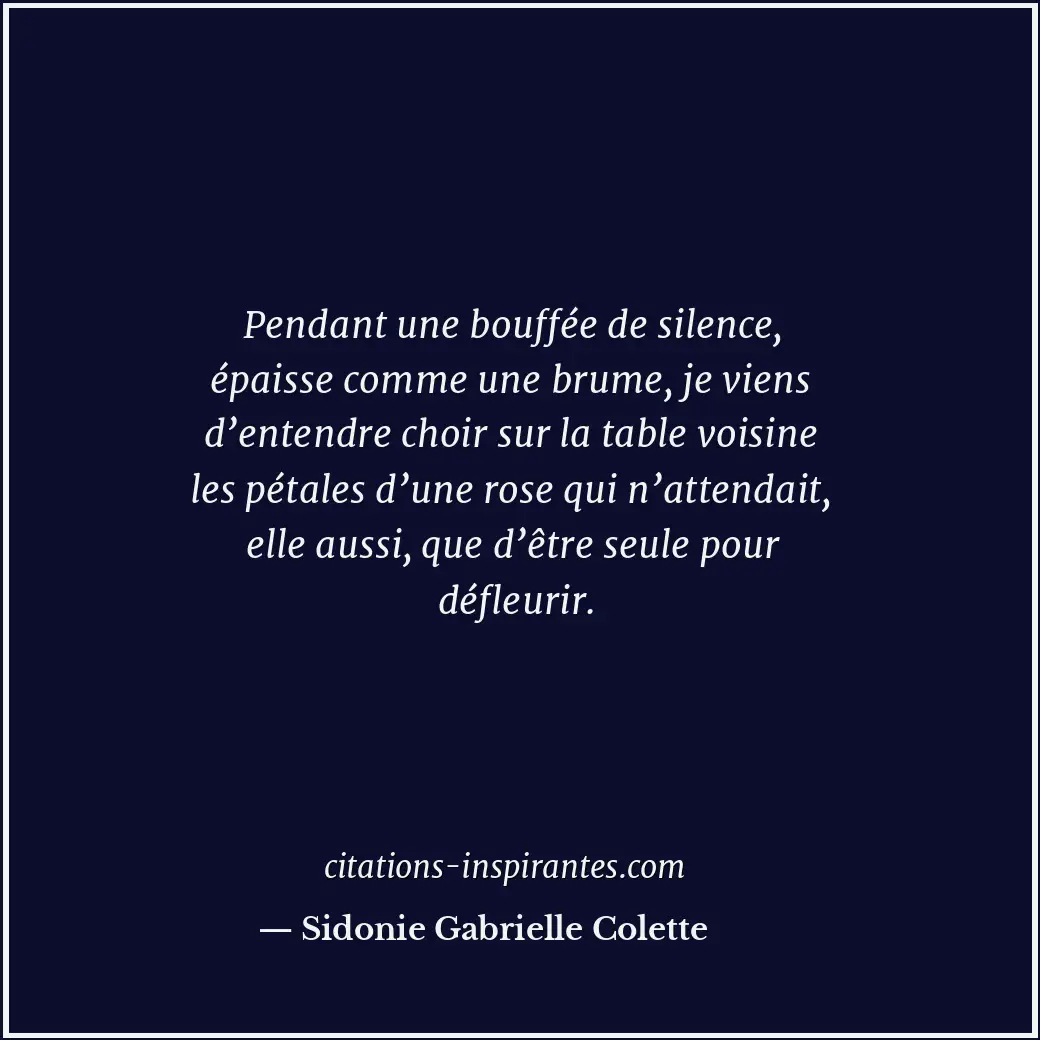 Citation de Sidonie Gabrielle Colette