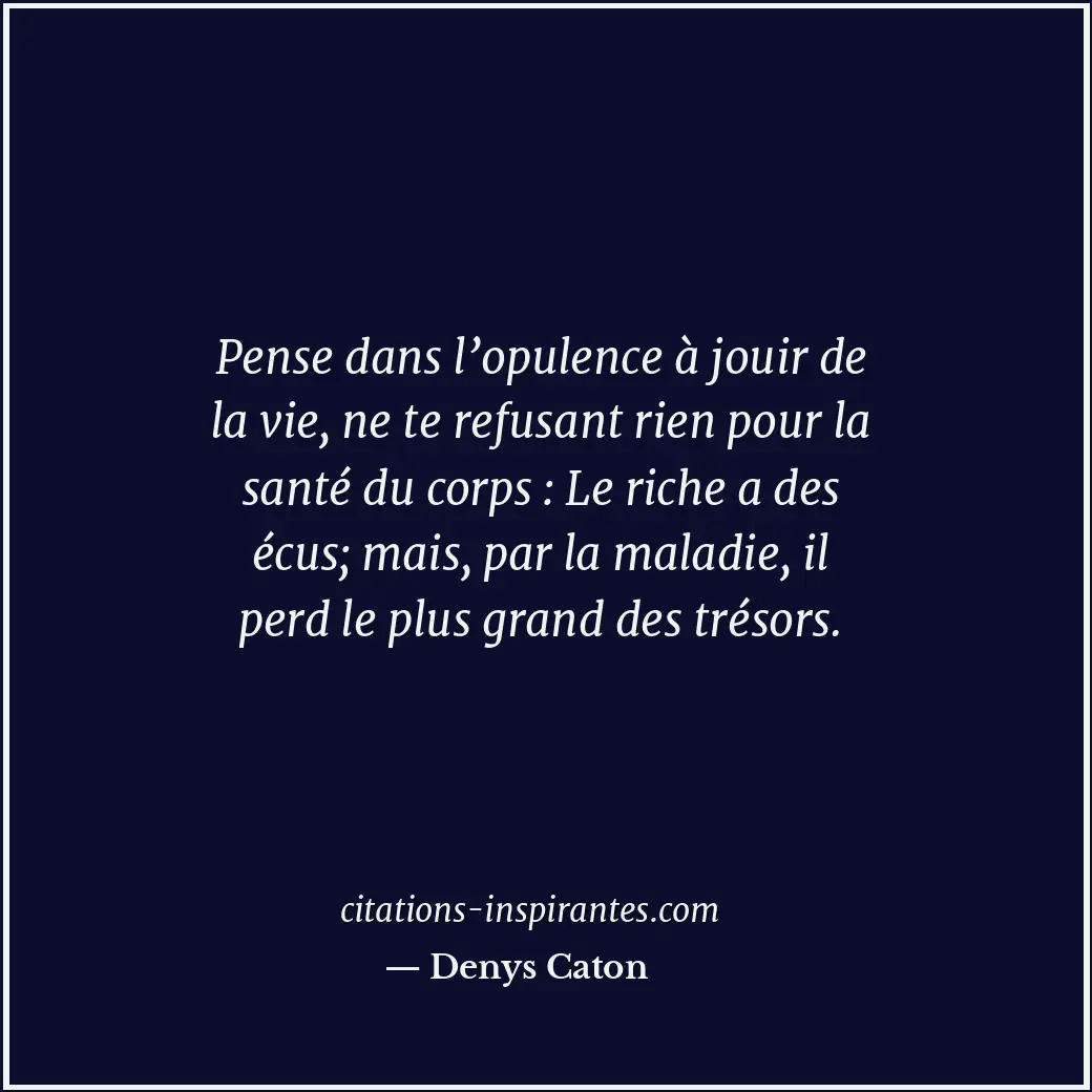 Citation de Denys Caton