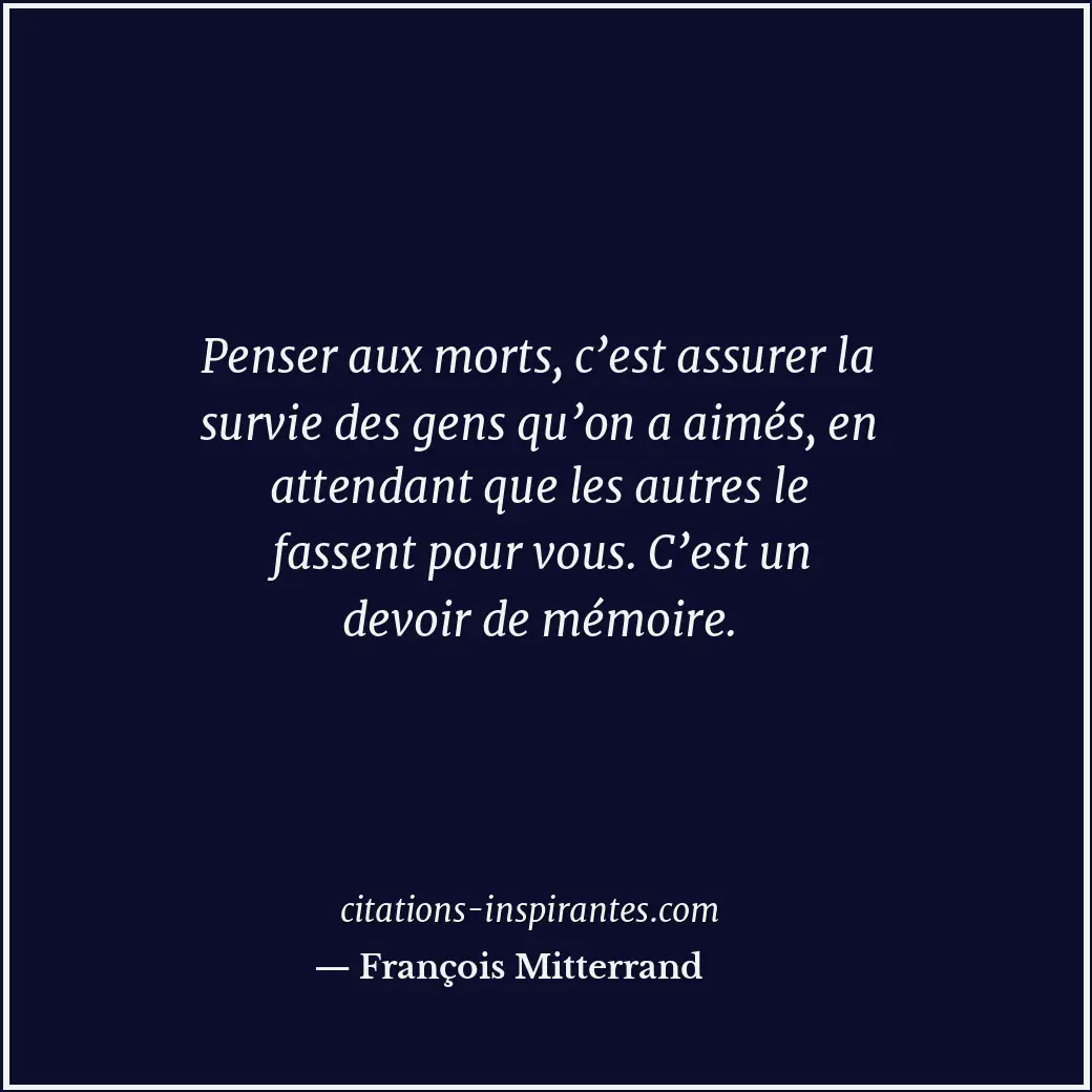 Citation de François Mitterrand