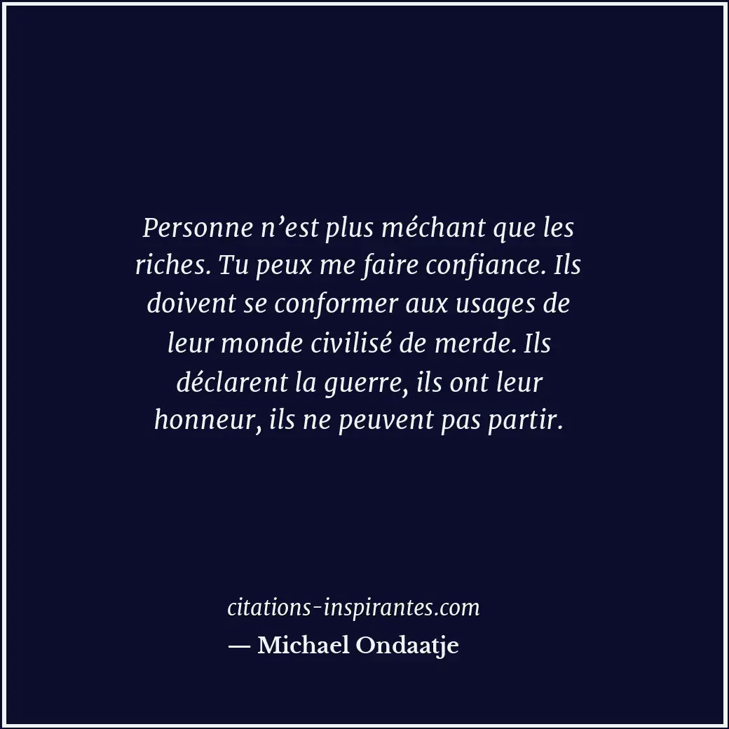 Citation de Michael Ondaatje