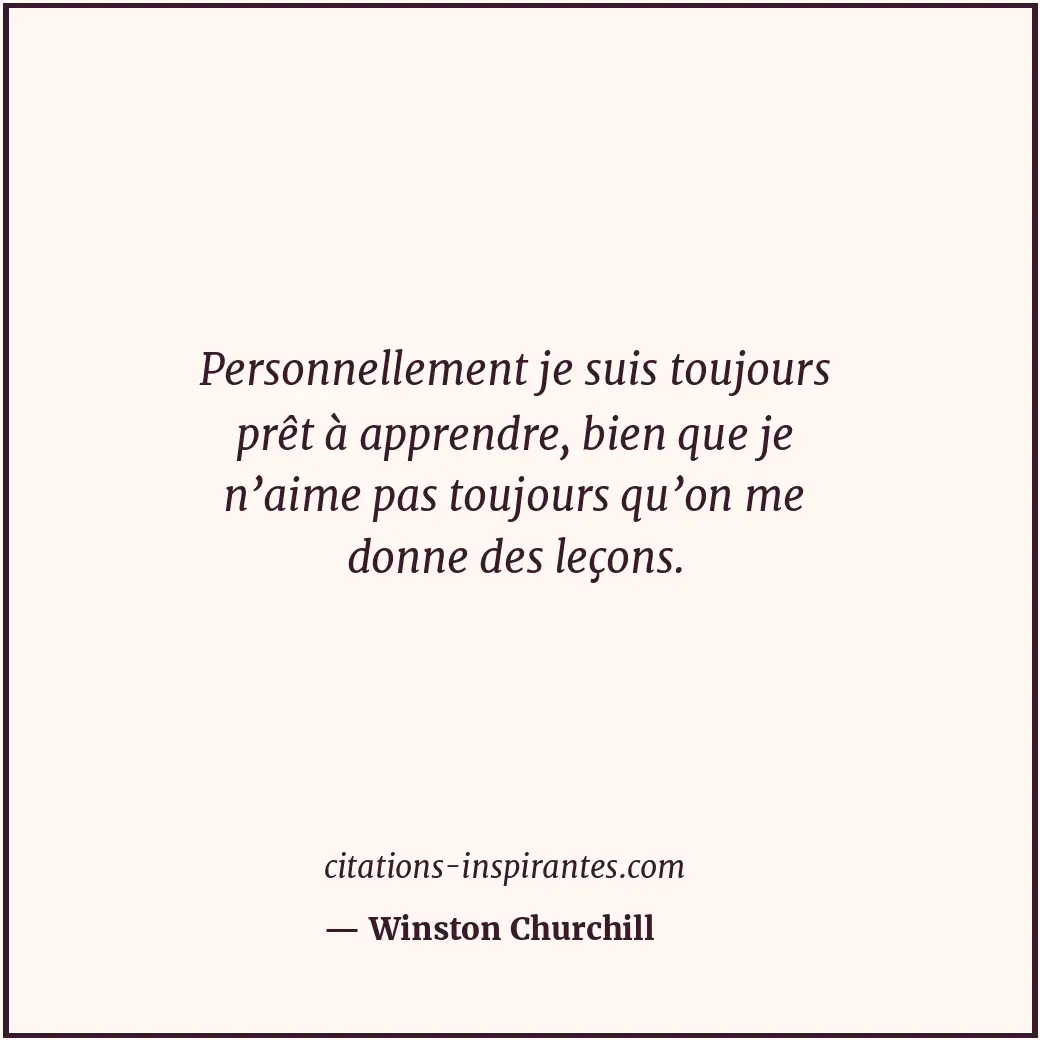 Citation de Winston Churchill