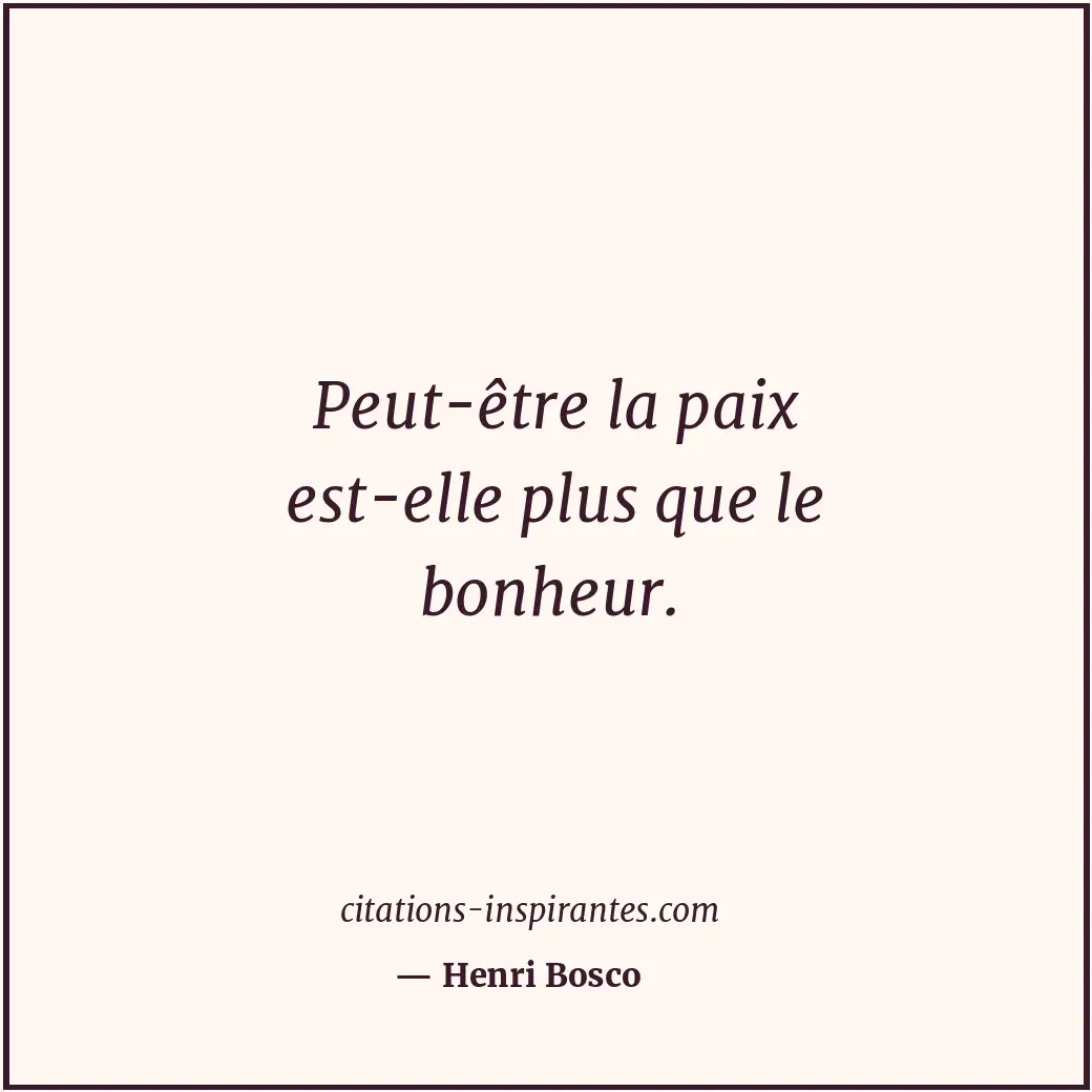 Citation de Henri Bosco