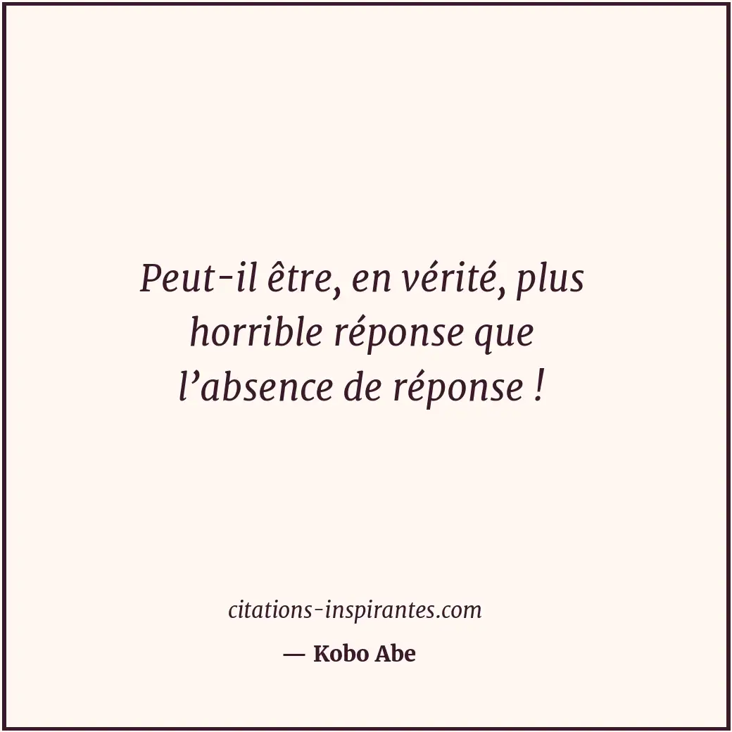 Citation de Kobo Abe