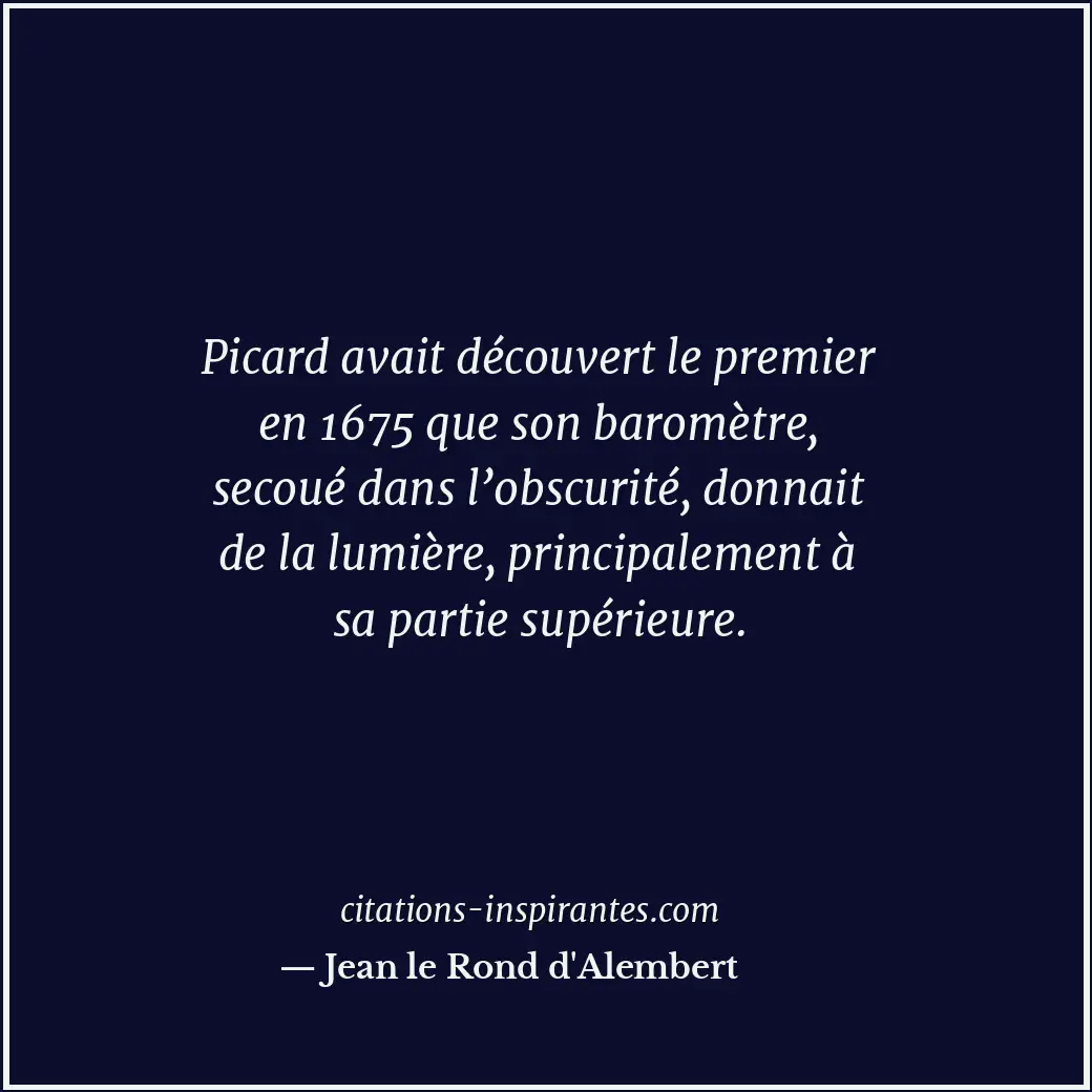 Citation de Jean le Rond d'Alembert