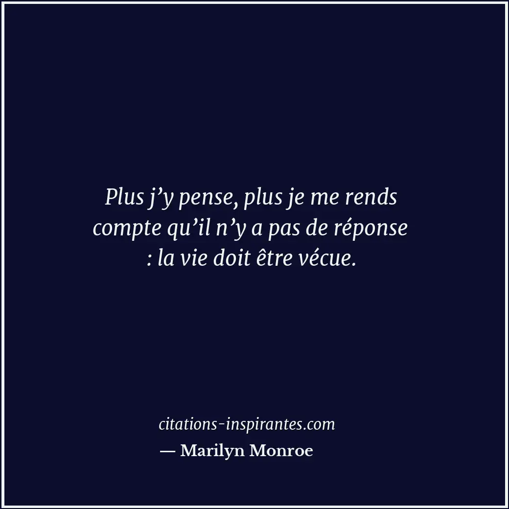 Citation de Marilyn Monroe