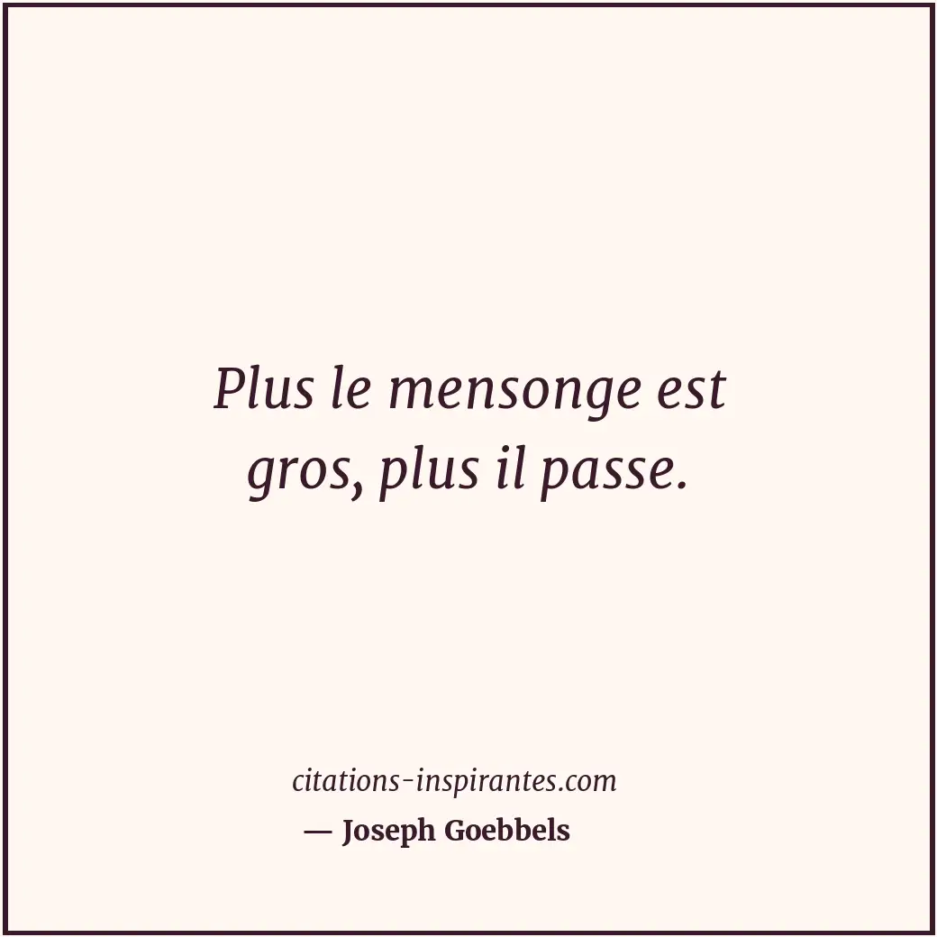 Citation de Joseph Goebbels