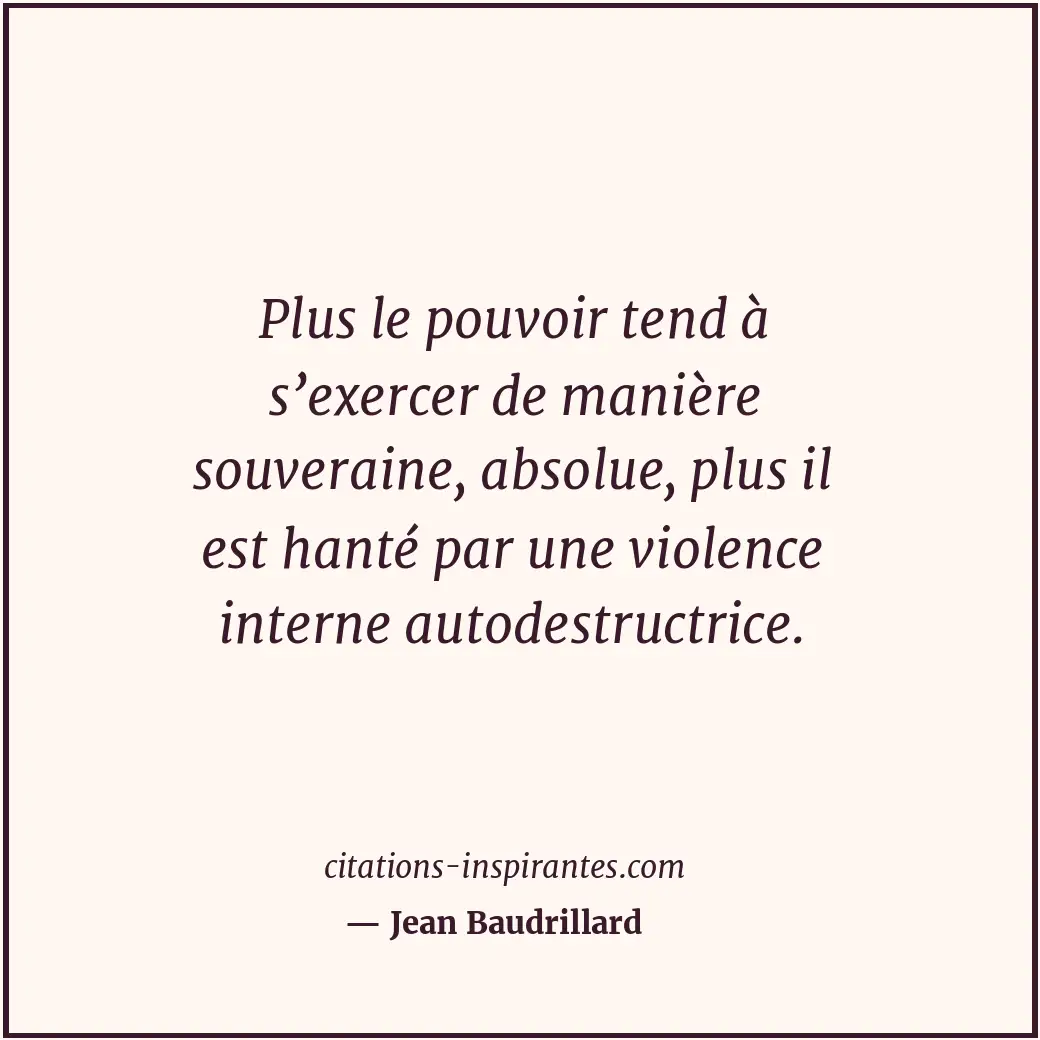 Citation de Jean Baudrillard