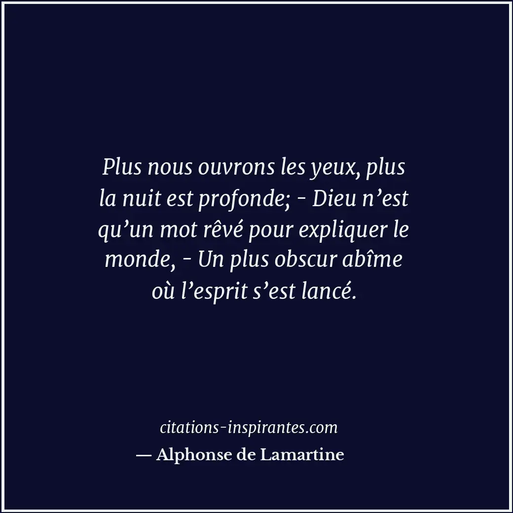 Citation de Alphonse de Lamartine