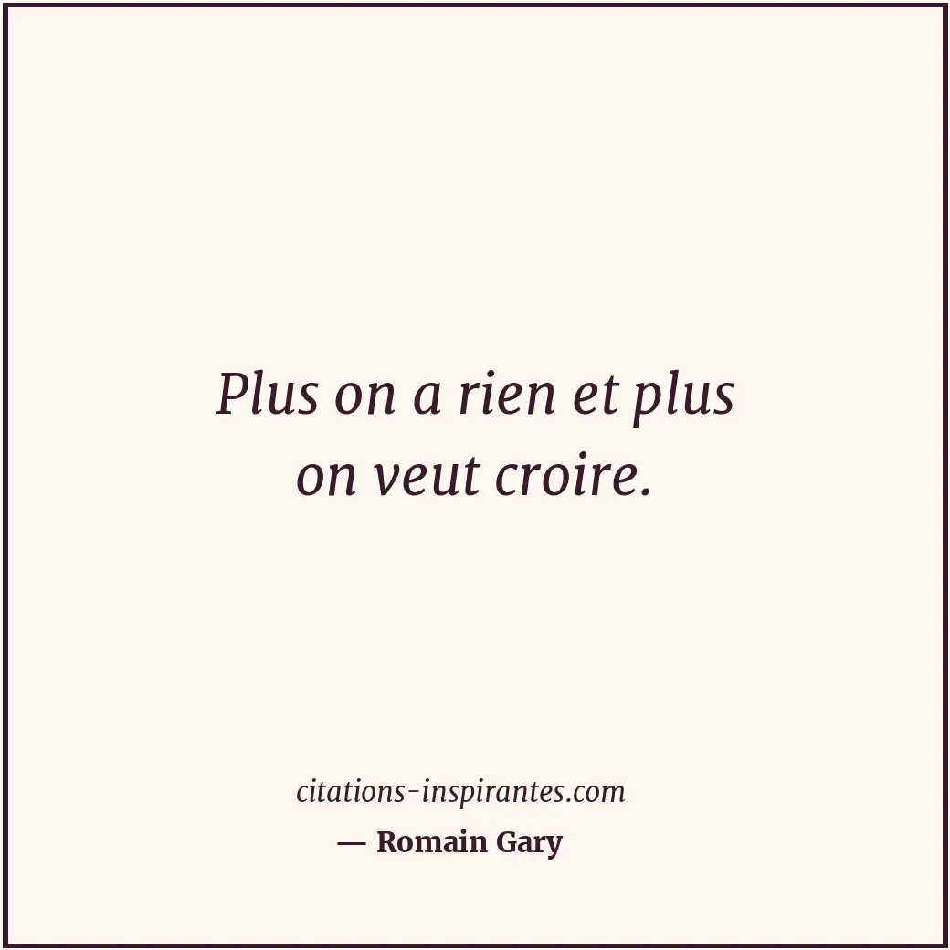 Citation de Romain Gary