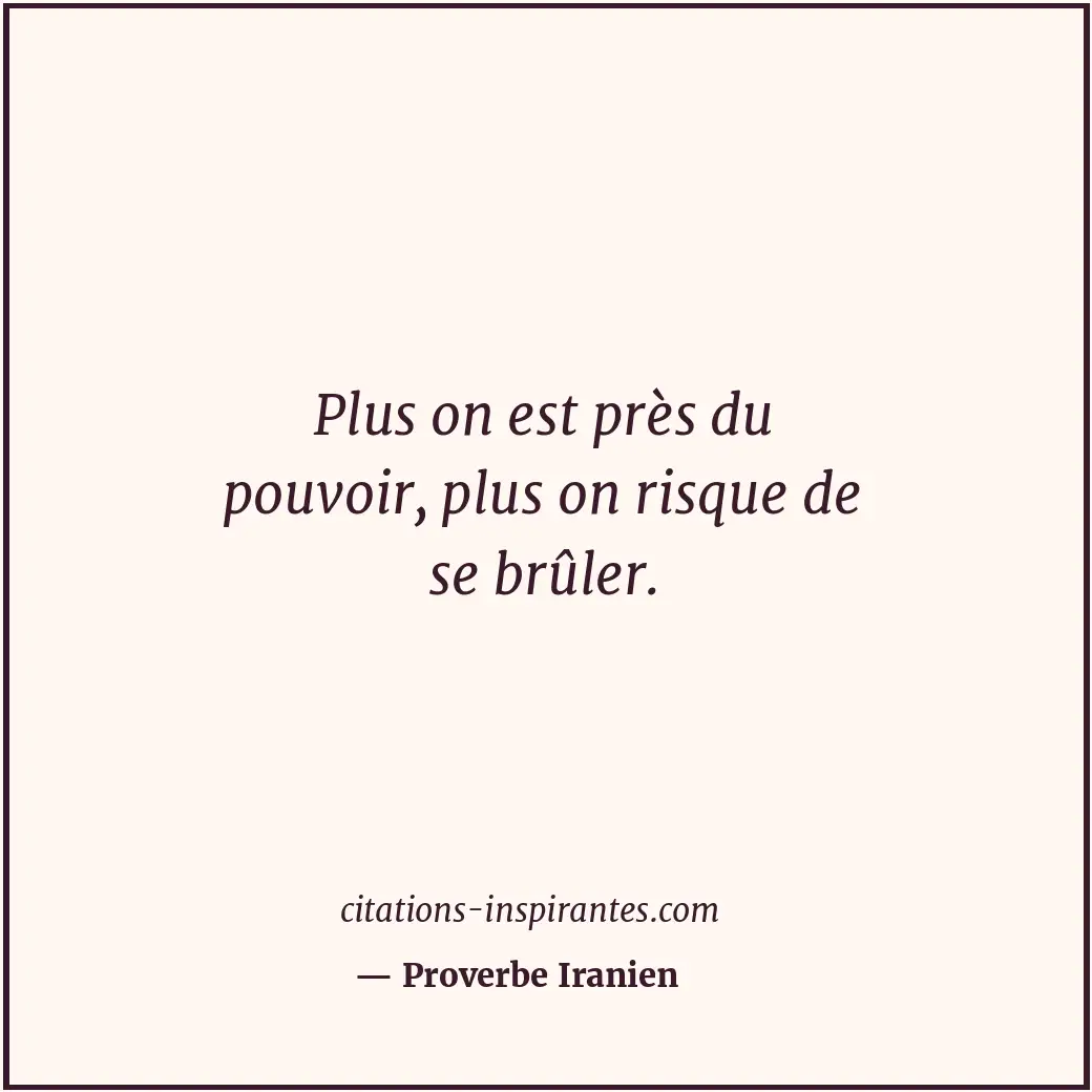 Citation de Proverbe Iranien