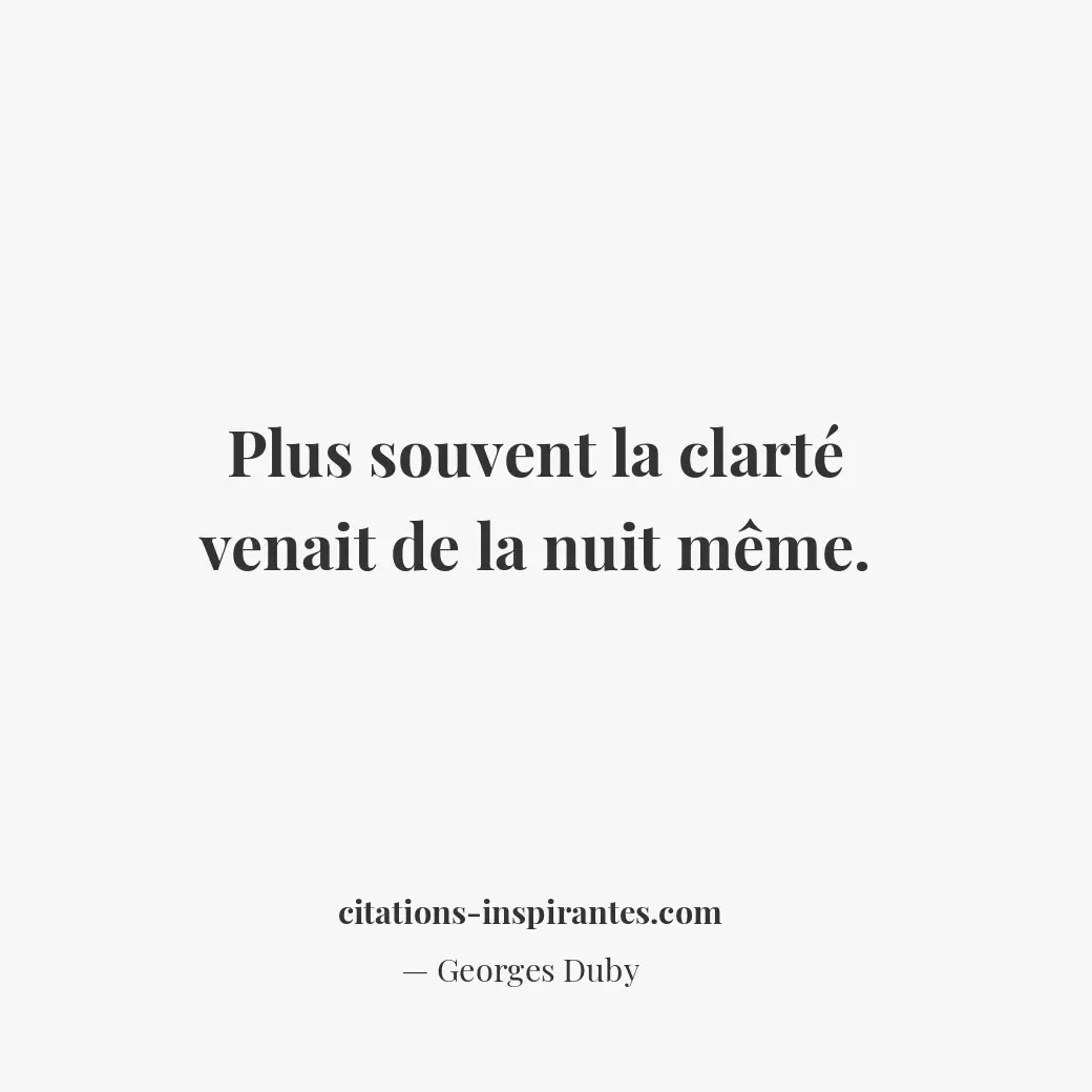 Citation de Georges Duby