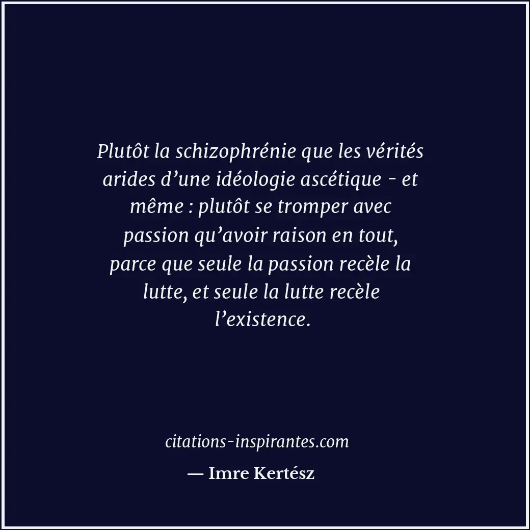 Citation de Imre Kertész