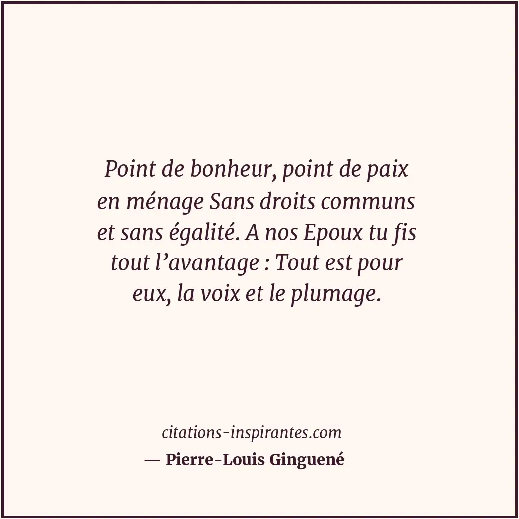 Citation de Pierre-Louis Ginguené
