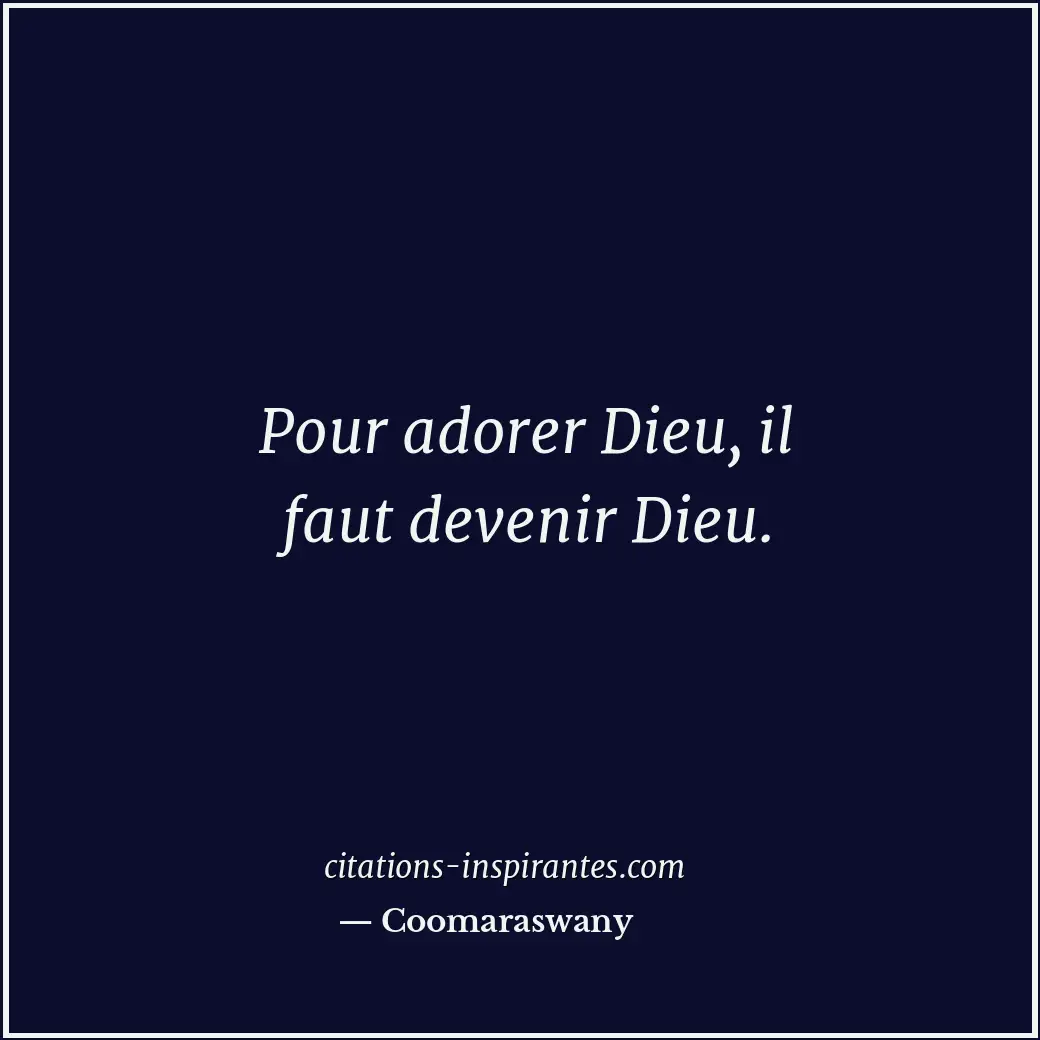 Citation de Coomaraswany