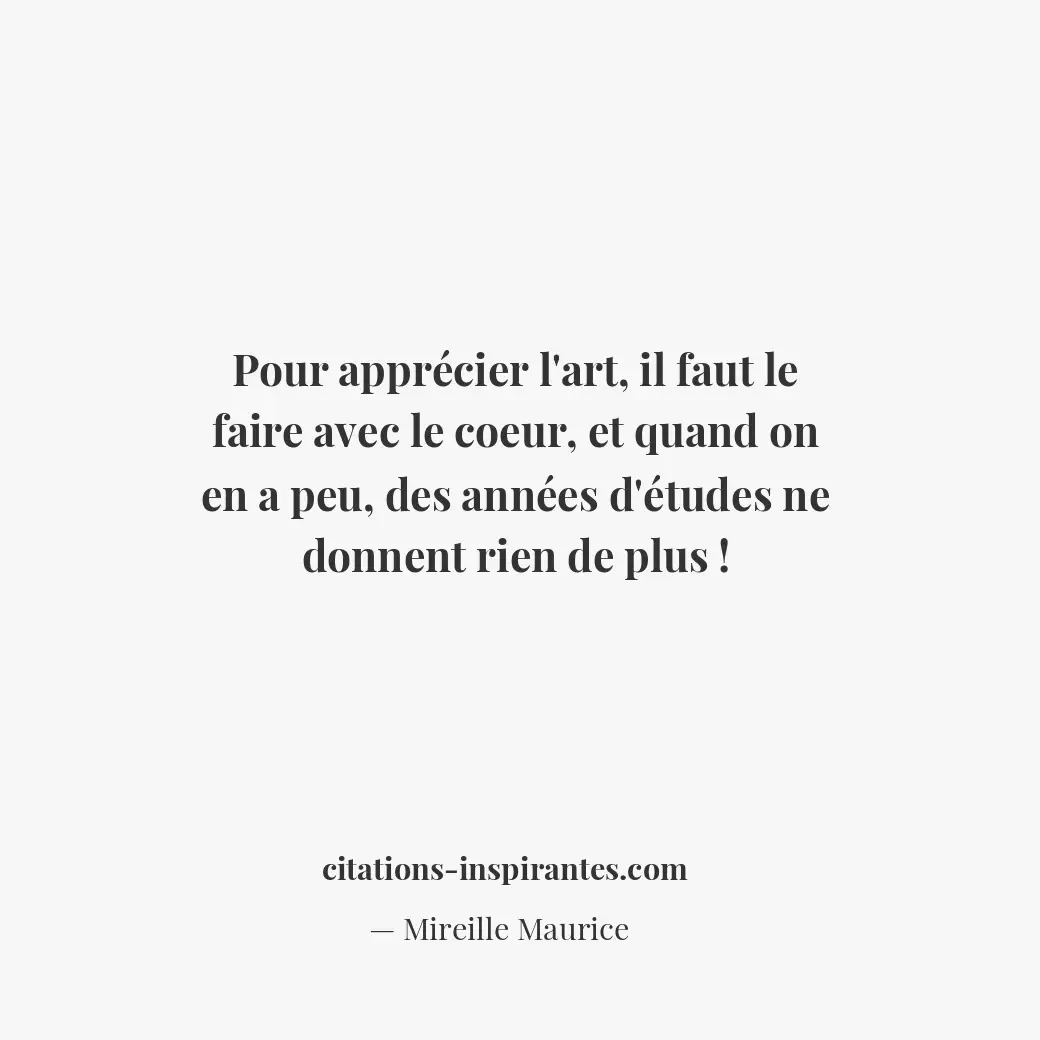 Citation de Mireille Maurice
