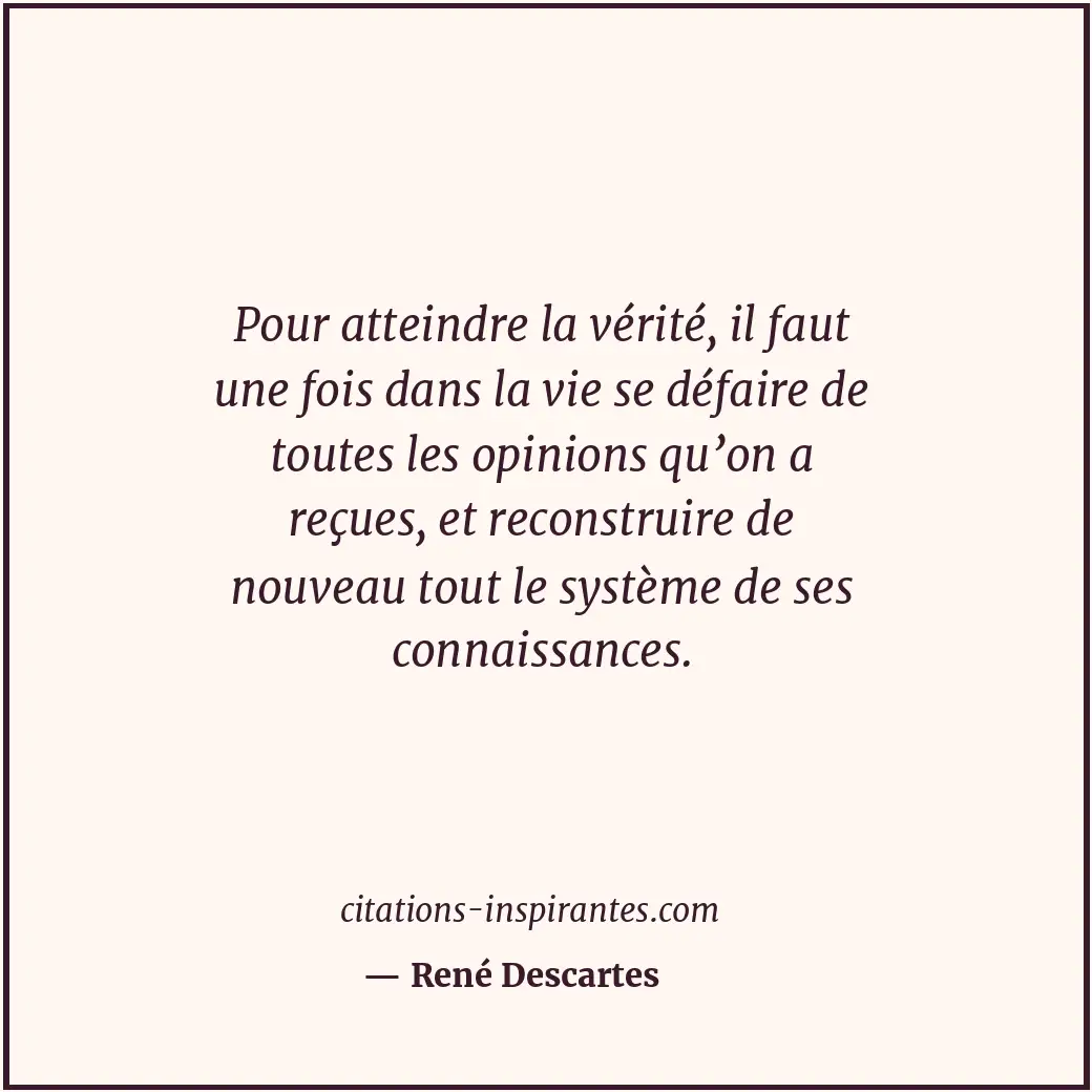 Citation de René Descartes
