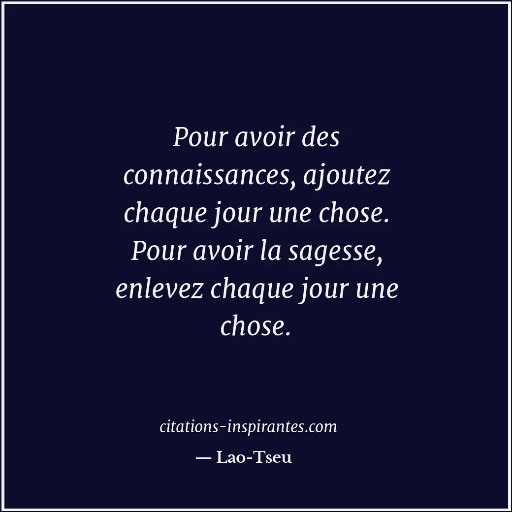 Citation de Lao-Tseu
