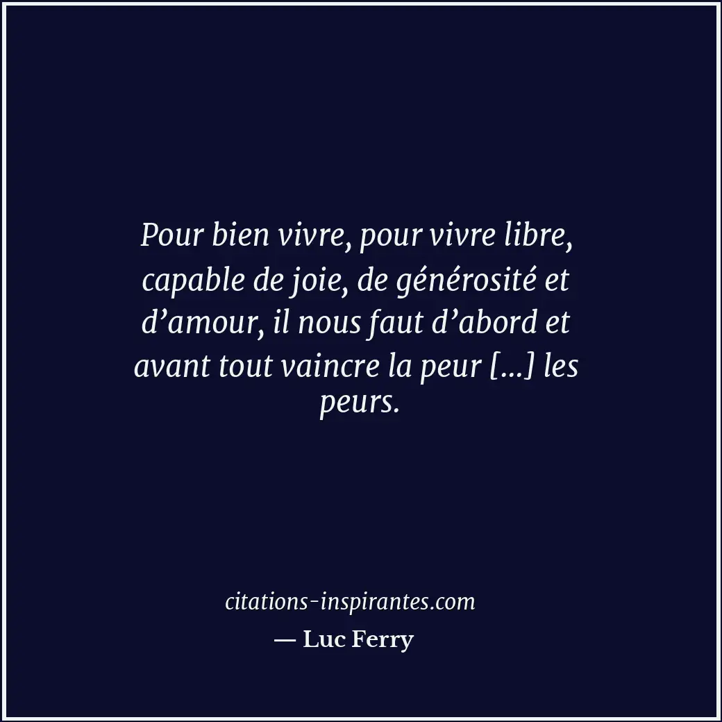 Citation de Luc Ferry