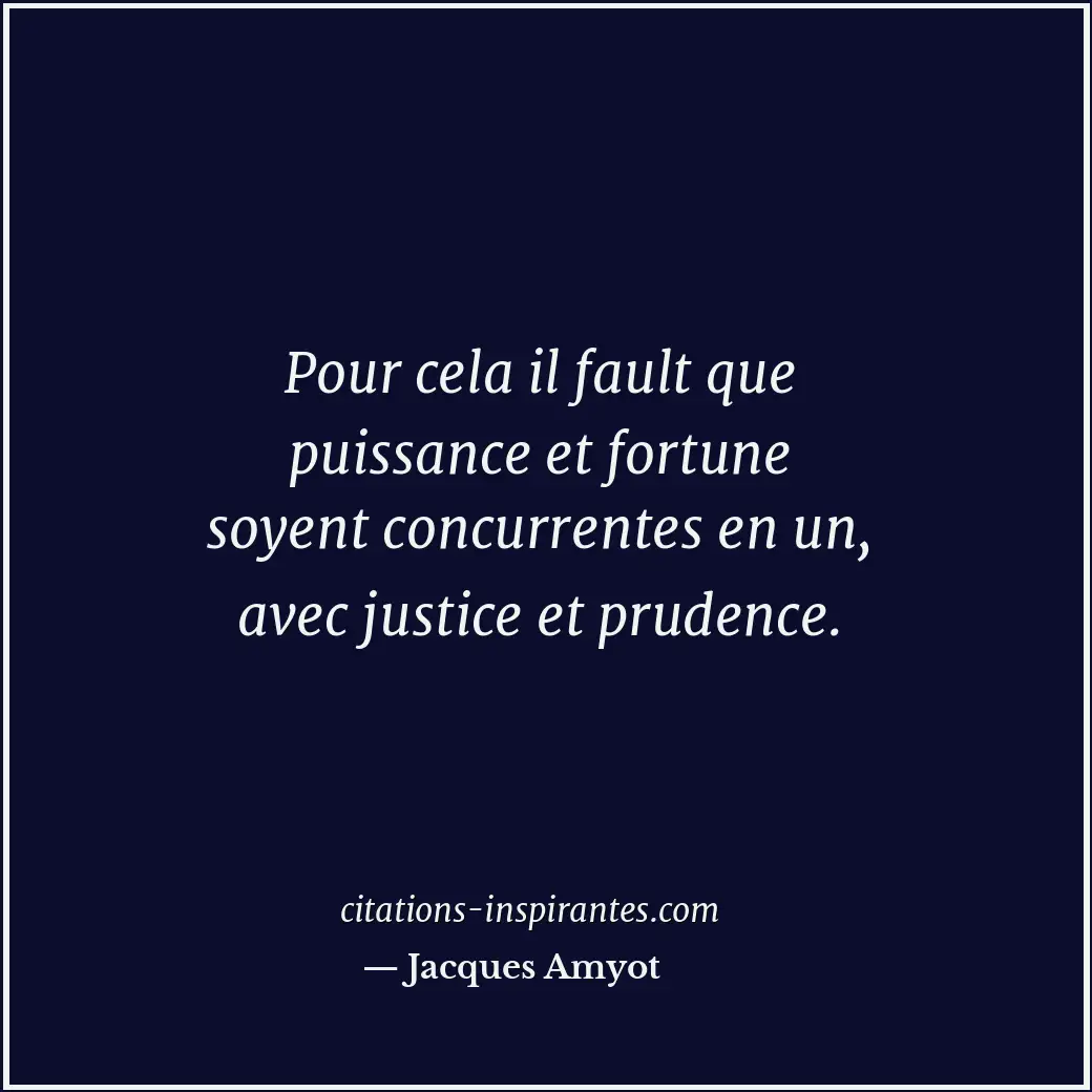Citation de Jacques Amyot
